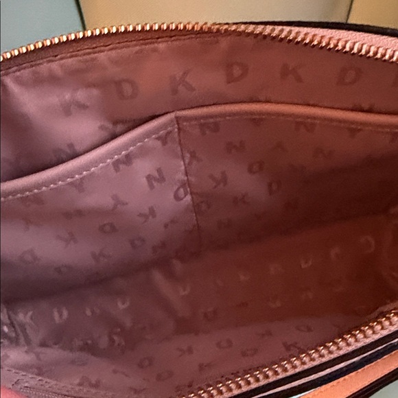 DKNY Tan & Pink Floral Crossbody Bag - Picture 6 of 9